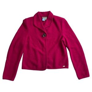 GEIGER WOMEN’S 100% AUSTRIAN WOOL SWEATER DARK PINK SZ 38